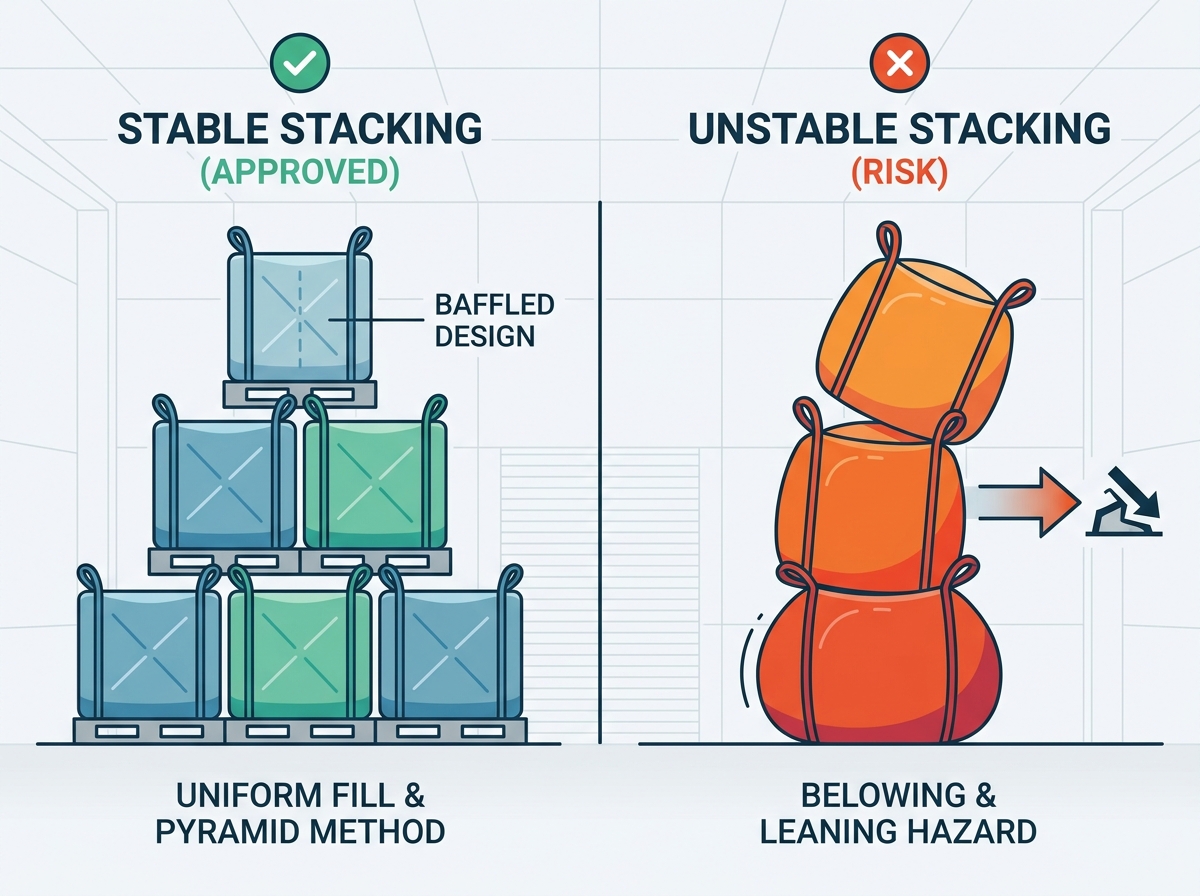 fibc bag stacking
